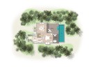 vilă cu 2 dormitoare cu piscină pe plajă - parter - plan