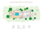Planul vilei Grand Beach cu piscină