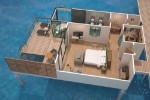 Sunrise sunset overwater villa plan podea