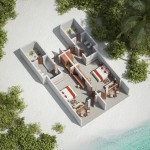 Vilă de familie pe plajă - 2 dormitoare - plan