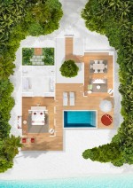 Apartament pe plajă cu piscină - plan