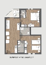 Cameră de familie superioară - 2 dormitoare - Plan etaj