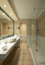 Bungalou, vedere la grădină, baie